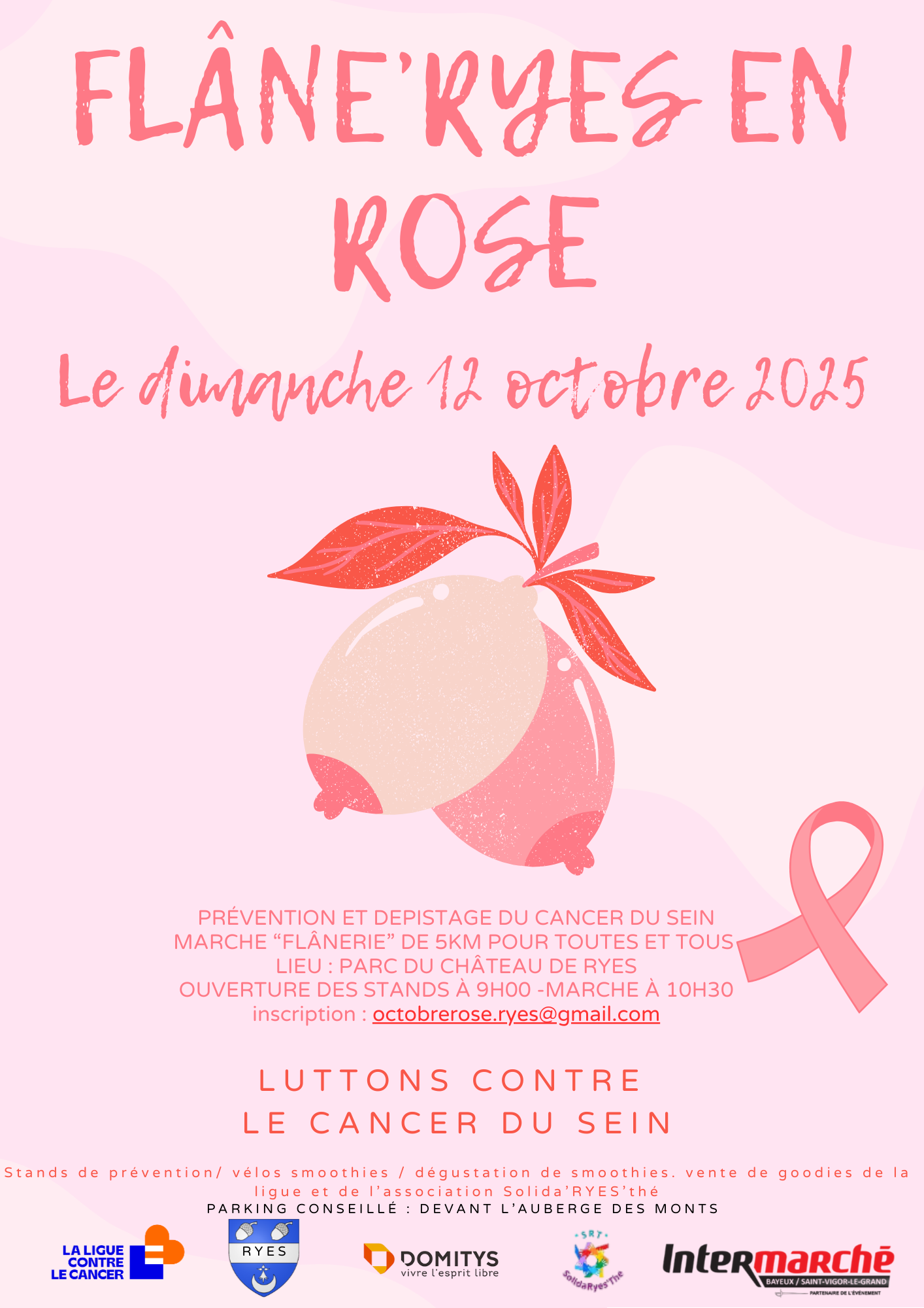 Lire la suite à propos de l’article Flâne’Ryes en Rose : une marche solidaire contre le cancer du sein