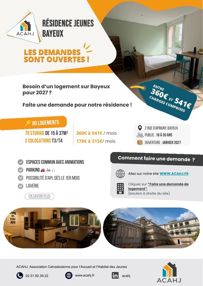 Aperçu du dépliant annonçant l'ouverture des demandes de logement